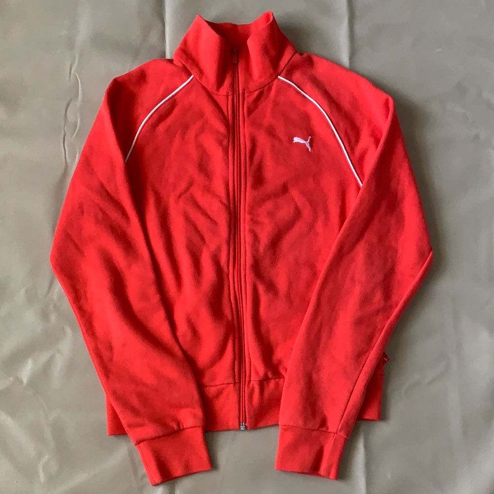 PUMA WOMEN’S FULL ZIP TRACK JACKET PINK SZ MEDIUM